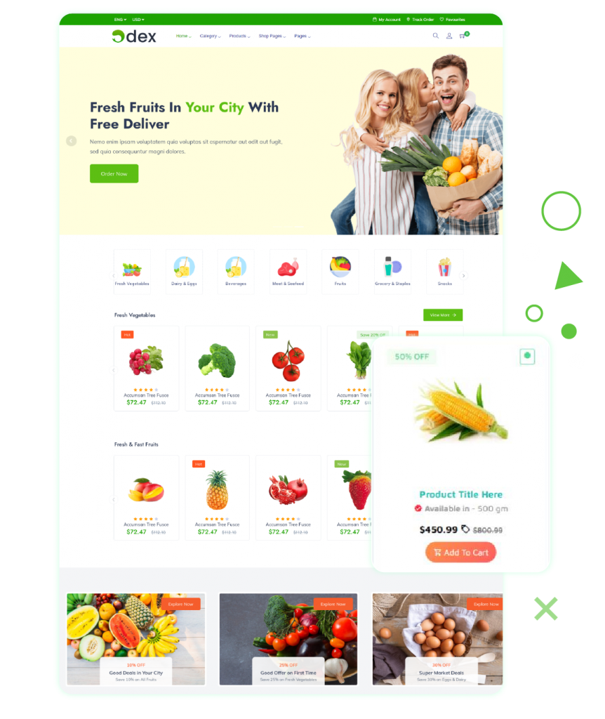 Minh họa thiết kế website bán hàng từ thư viện MYTA